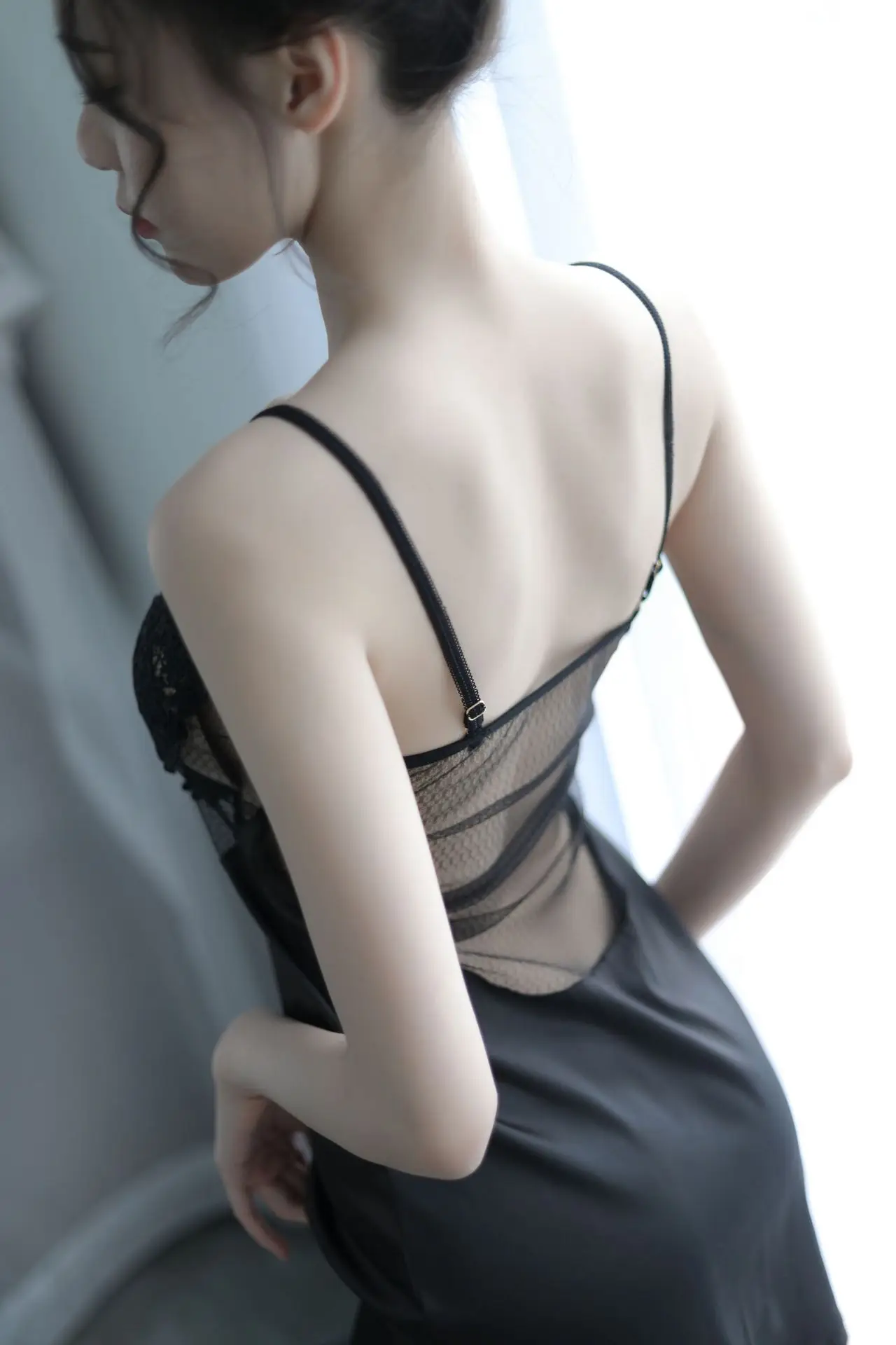 Kaguster Sexy sleepwear sik silk mujer dress Nightgown Nuisette Lingerie Women nightwear SEXI underdress satin Top Lace shirt