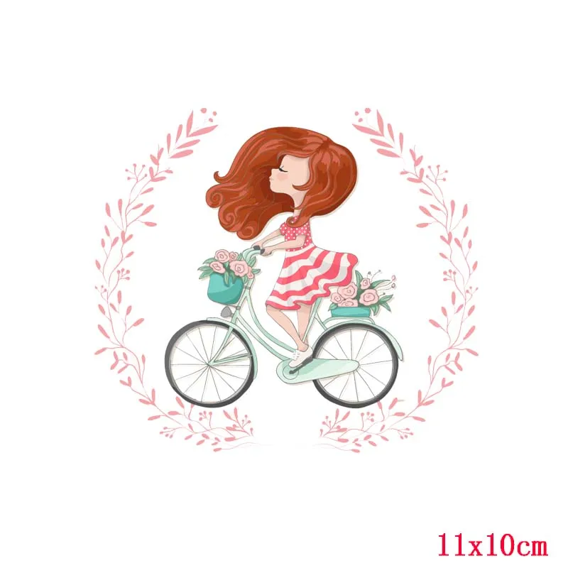 Черный никель Prajna Series Of Barbie Iron-On Transfers Cute Girl Stickers On Clothes Cartoon Iron Sticker Vinyl PVC Patch DIY Applique Badge - Цвет: Черный никель