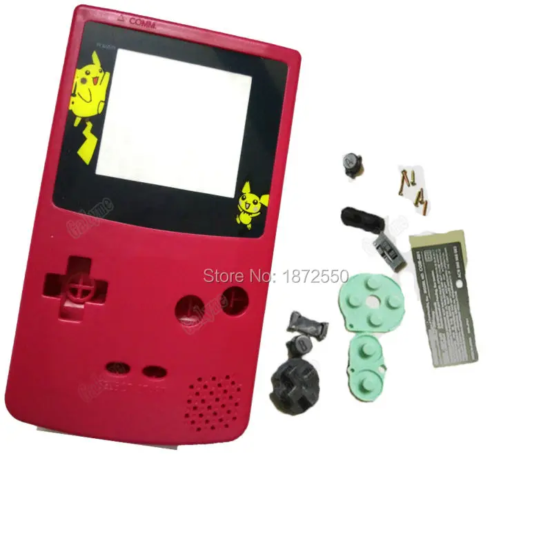 Популярный чехол цвета розово-красного для GBCNintendo GameboyColor игровой мальчиков и
