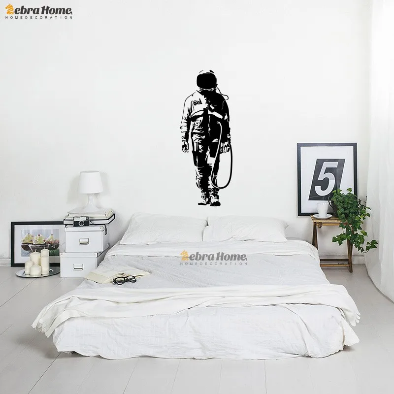 Astronauta De Banksy, дизайнерская Наклейка на стену, наклейка для гостиной, художественная виниловая фреска, обои для спальни, домашний декор, сделай сам, для кабинета