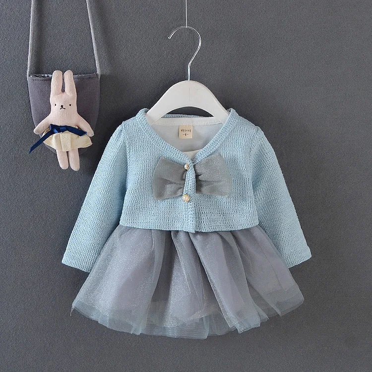 Одежда для маленьких девочек Лето 2017 г. комплект с платьем новорожденных