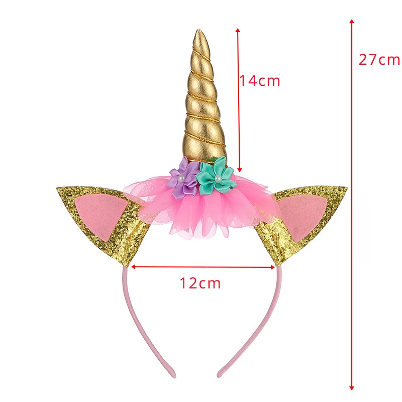 1pc headband 2 1 комплект одноразовые наборы посуды для вечеринки Единорог тематический день рождения девичьи вечерние украшения детская игрушка в ванную Единорог принадлежности - Цвет: 1pc headband 2