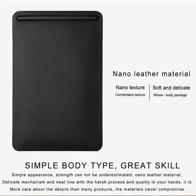 Мягкий чехол для iPad Pro 12 9 дюйма с карманом карандашей из искусственной кожи