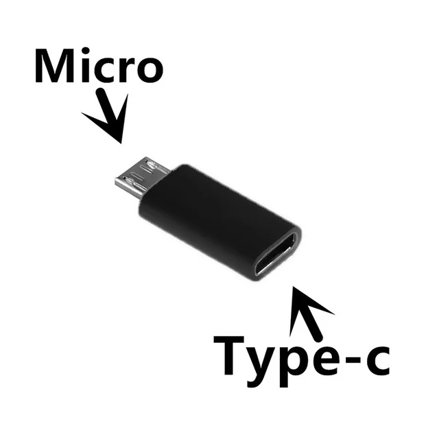 Кабель CatXaa type-c для Micro USB Android, адаптер type C, быстрое зарядное устройство, конвертер данных для Xiaomi, huawei, Letv, Sumsang кабель - Цвет: Черный