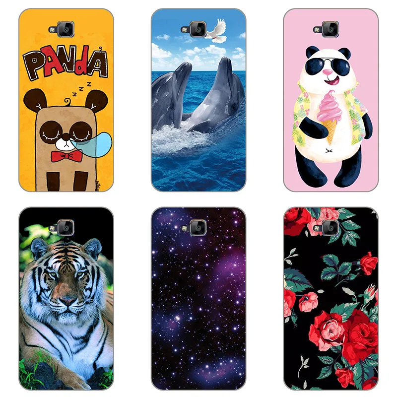 hard Plastic phone case cover For Huawei Y6 pro shell Colorful printing design Painted Flower |