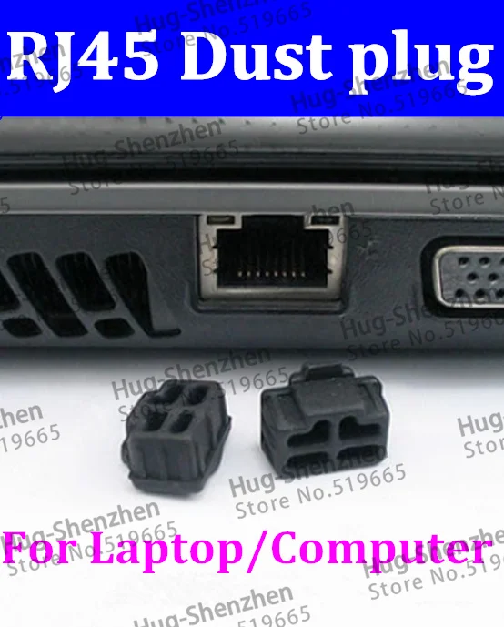 

China wholesale ! Black Silicon 500pcs RJ45 dust plug/cap/dust cover for laptop LAN networke interface/Router/computer