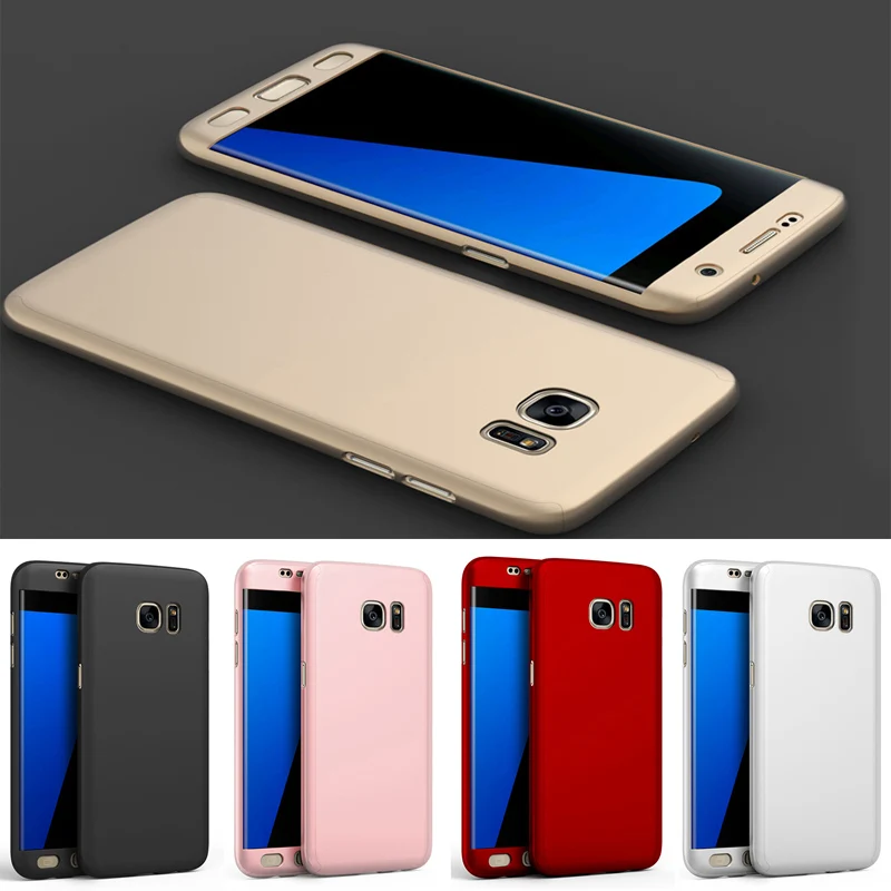 Чехол для Samsung Galaxy S7 S6 Edge S5 Note 5 4 3 J5 J7 2016 360 полноразмерный защитный жесткий чехол из