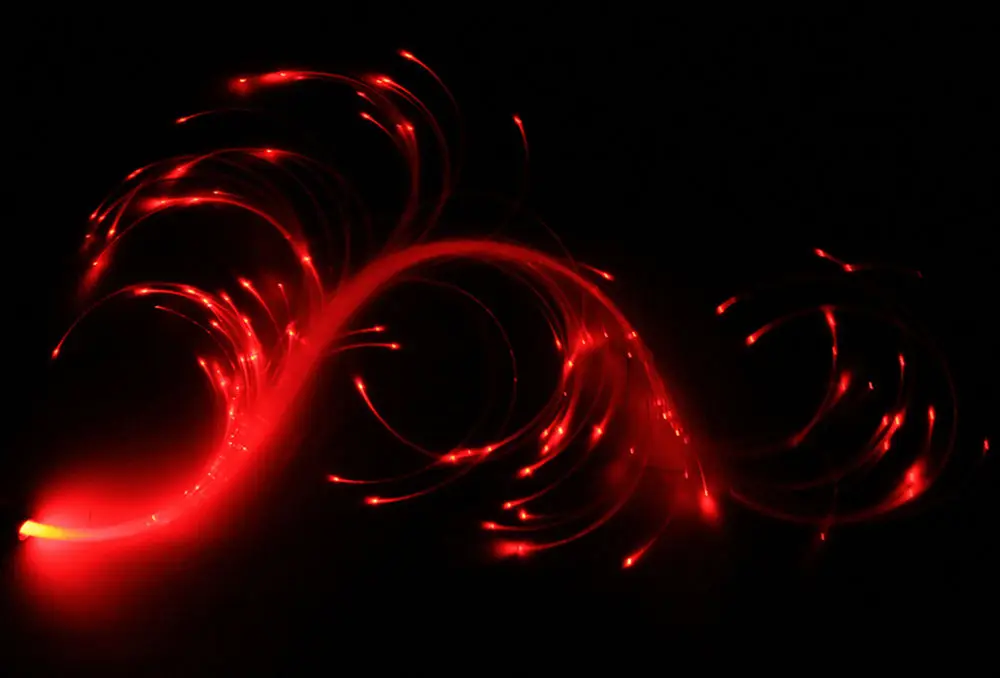 Фэнтези RGB светодиодный волоконно оптический плетка светильник 10 цветов