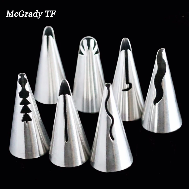 7 шт./компл. Свадебный Торт Украшение Обледенение Нержавеющая сталь русский Сопла