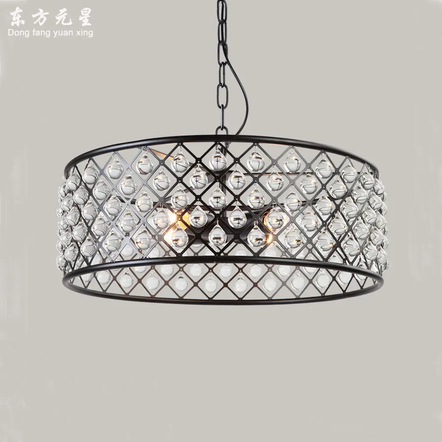 Kopen Luxe Kristallen Kroonluchter Licht Lamp Antieke Zwarte Orchidee 4-licht Ronde Kroonluchter Met Clear Teardrop Kralen