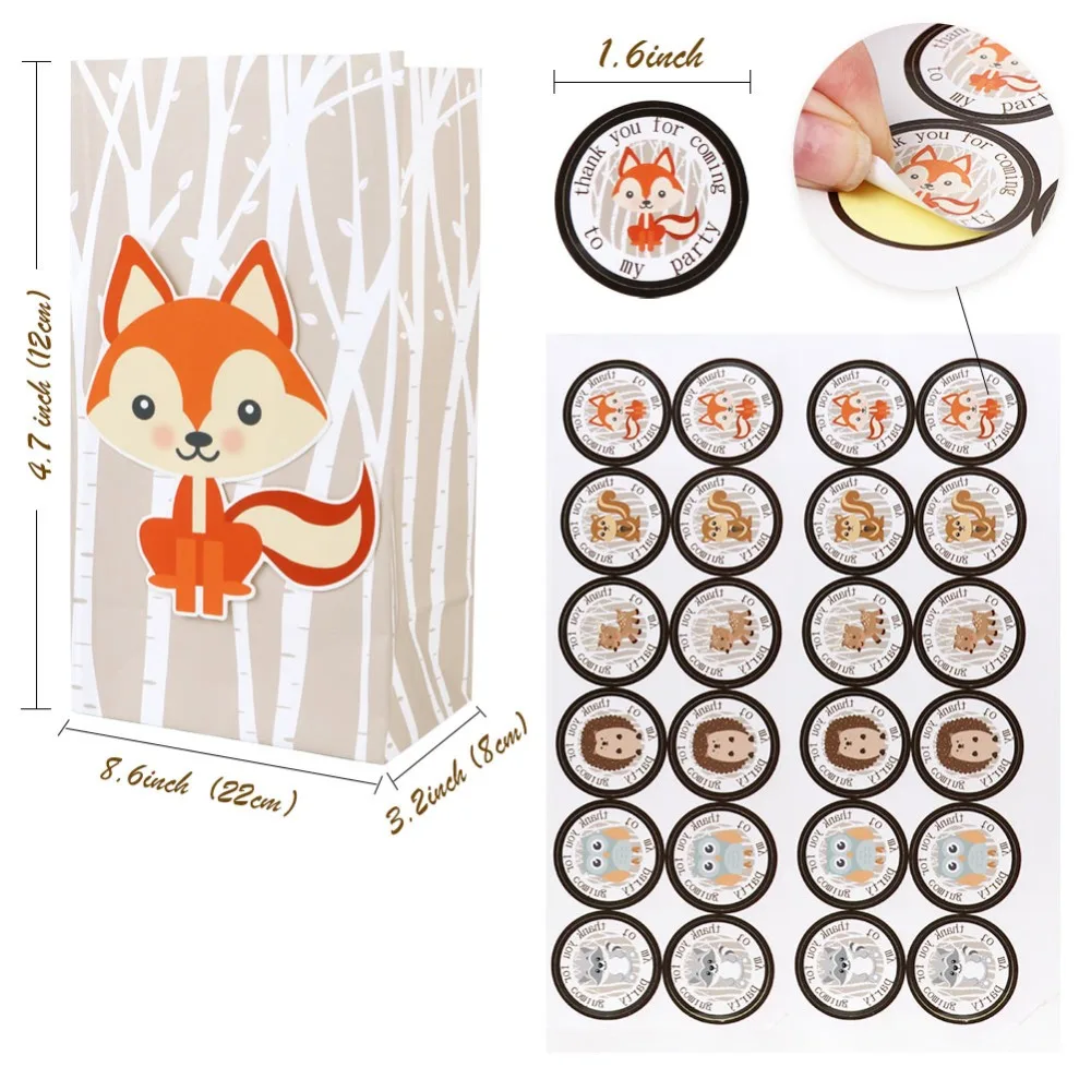 Упаковочный пакет OurWarm джунгли из крафт бумаги коробки для попкорна пакеты Goody