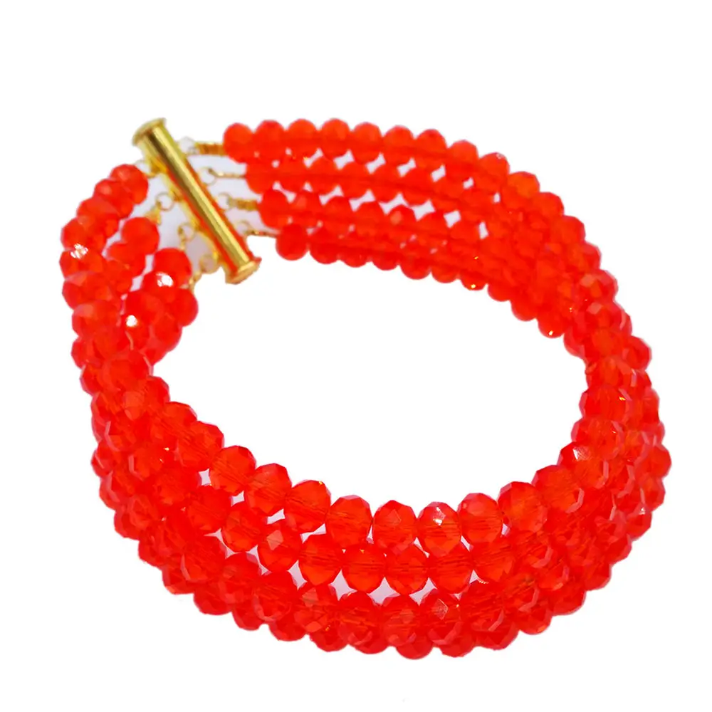 Модный красный комплект ювелирных изделий в африканском стиле комплекты