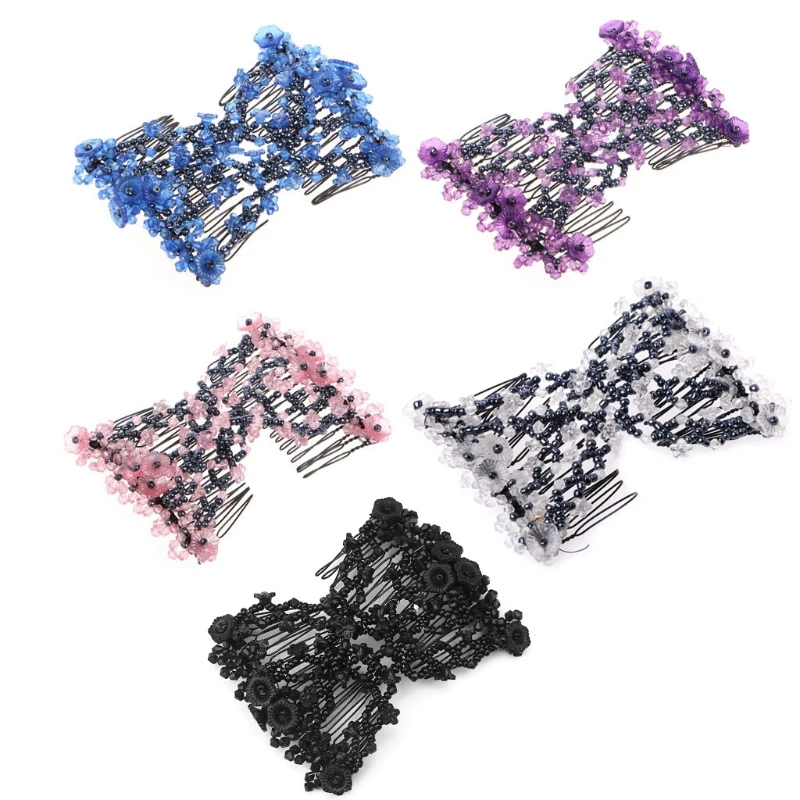 Двойная модная расческа для волос волшебные бусины эластичная заколка