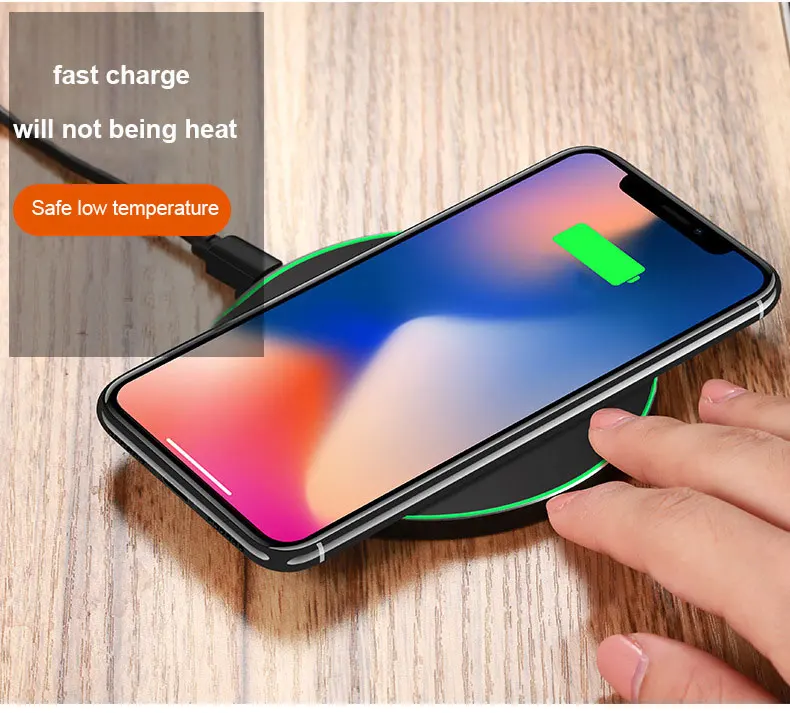 Новое 10 Вт Qi Беспроводное зарядное устройство для iPhone X/8 видимое Быстрое беспроводное зарядное устройство для samsung S8/S8+ 8 Беспроводное зарядное устройство двойной
