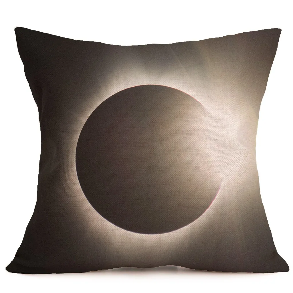 Красота мать-природа печать на Лен Подушка Обложка Home &amp Living украшения Eclipse узор