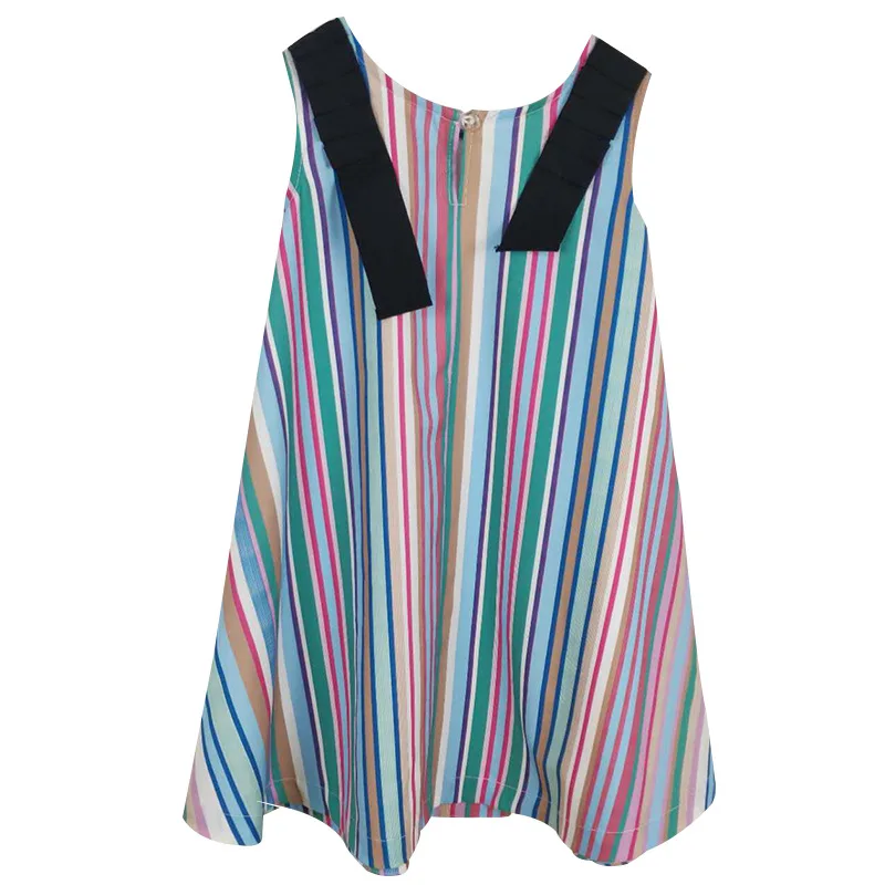 Радужное платье-майка для девочек 6-14 лет разноцветные платья летнее шифоновое