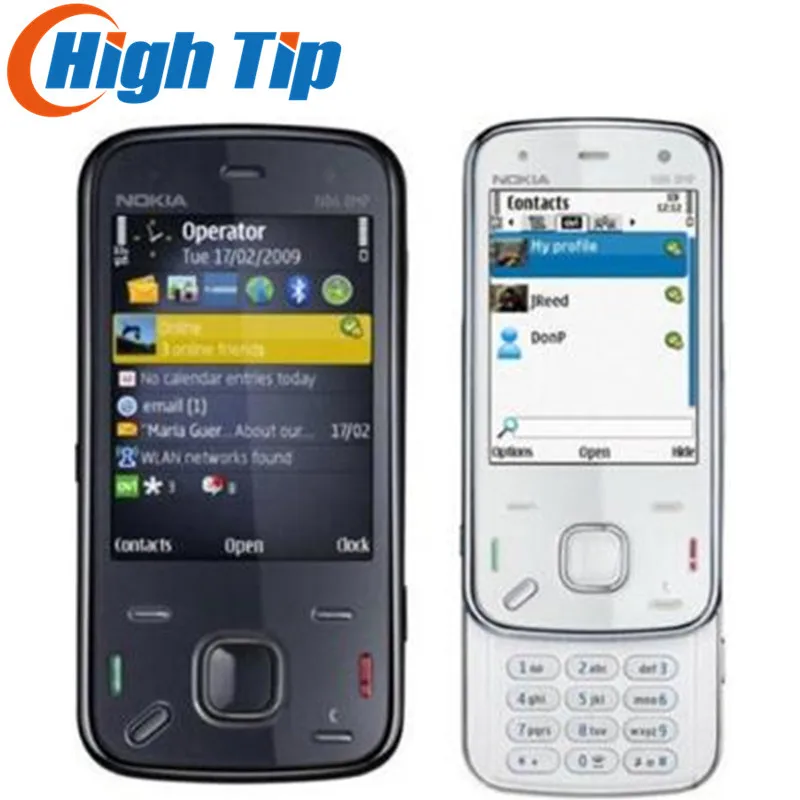 Русская клавиатура поддержка Nokia N86 разблокированный GSM 3g wifi gps 8MP мобильный телефон черный и белый отремонтированный