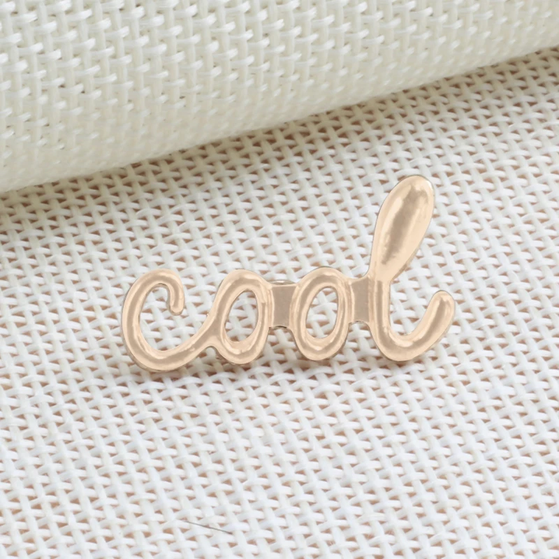 Модные броши с надписью Love Cool Goal простая металлическая пряжка эмалированные