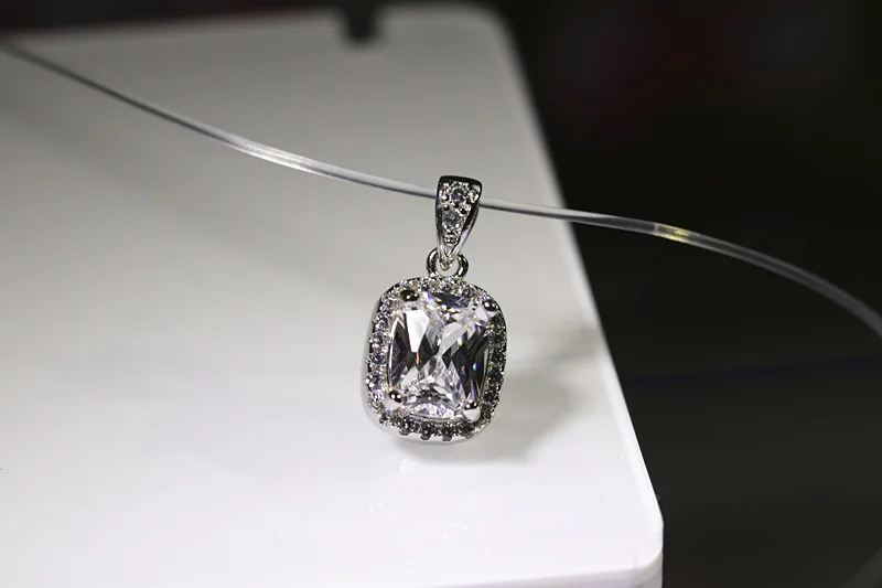 Кулоны CC для ожерелья Женская квадратная Свадебная искусственная вечевечерние