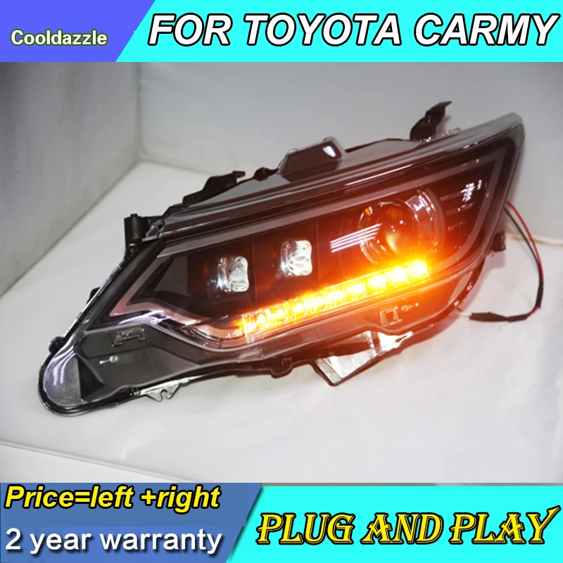 Год для Toyota Camry фары передняя фара поворотные сигнальные дневные ходовые огни