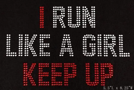 Бесплатная доставка Стразы горячего крепления мотив передачи дизайн i run like a grir