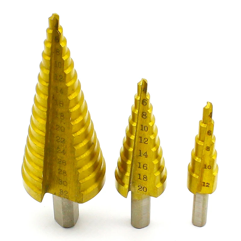 Профессиональные ступенчатые конические сверла 3 шт./лот из быстрорежущей стали