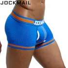 Трусы-боксеры JOCKMAIL мужские, Брендовое нижнее белье, сексуальные хлопковые трусы-плавки с U-образным мешочком, боксерские шорты для геев, хит продаж