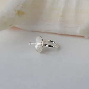 Цельный Коннектор с подвеской из стерлингового серебра 925 пробы, колпачок с бусинами для ожерелья, сережки, ювелирные изделия из стерлингового серебра, 1 шт.