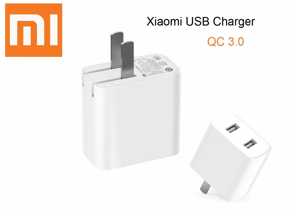 Оригинальный Xiaomi USB зарядное устройство 2 порта Быстрая зарядка для смартфонов 5 в