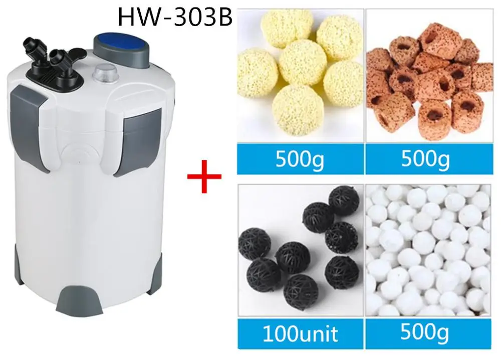 HW-303B A SET SUNSUN ультра-тихий внешний аквариумный фильтр HW302 HW303A HW303B HW304A HW304B биохимический фильтр для очистки воды bucke - Цвет: HW-303B A SET