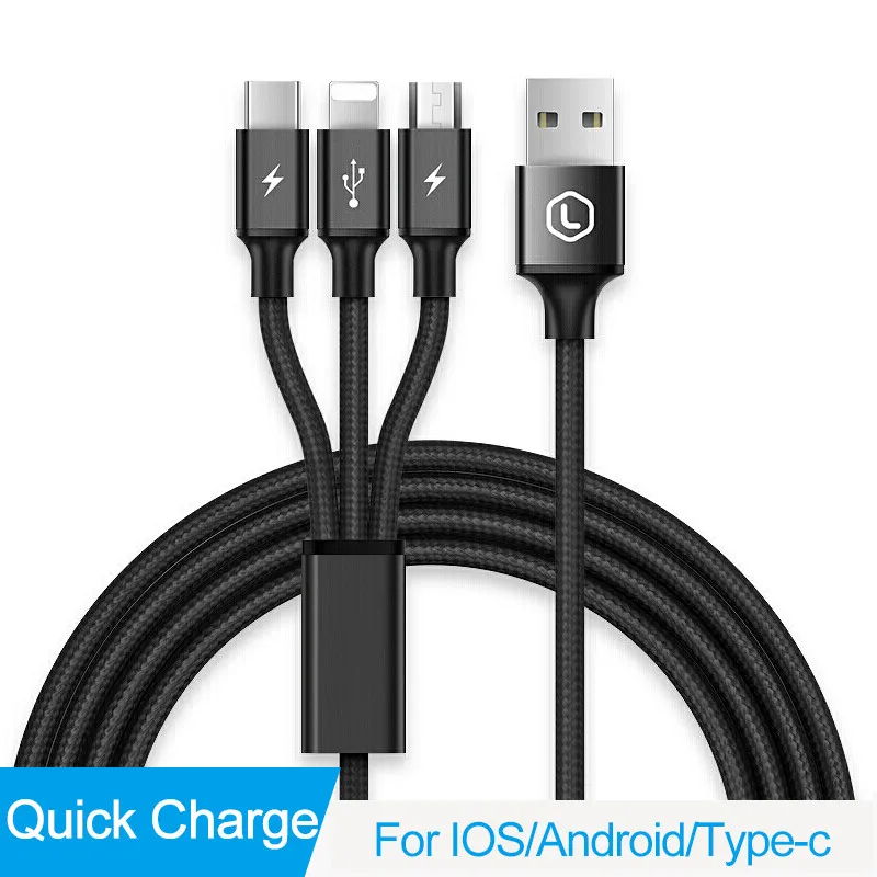 Llano 3 в 1 USB C кабель Micro Кабель 0 3A быстрое зарядное устройство для Samsung xiaomi dex huawei