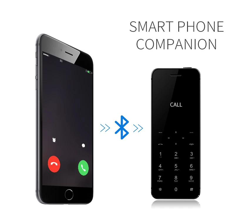 Ulcool V36 ультра тонкая карта мобильного телефона металлический корпус Bluetooth Dialer fm