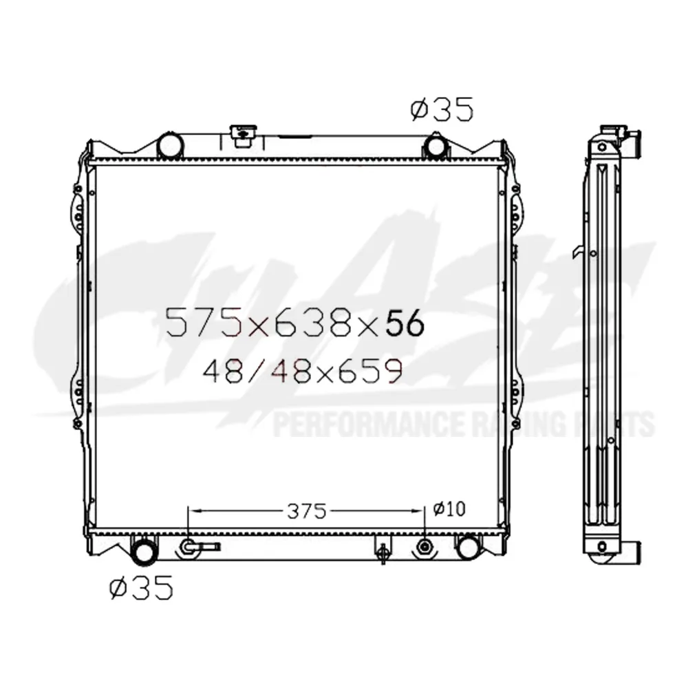 Алюминиевый радиатор для TOYOTA LANDCRUISER PRADO 3400 LC95 VZJ95 3 4l AT 1995 1998 56 мм 16400 75180/16400