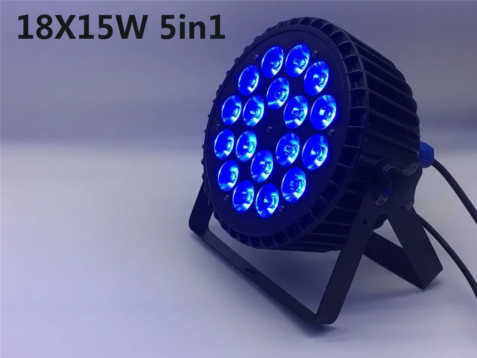 18x15w 5in1 18x18 Вт RGBWA УФ 4in1 5in1 6in1 светодиодный par Светильник мыть par светодиодный плоский par-прожектор светильник ing для вечерние KTV диско ди-джей лампа - Цвет: 18x15w 5in1