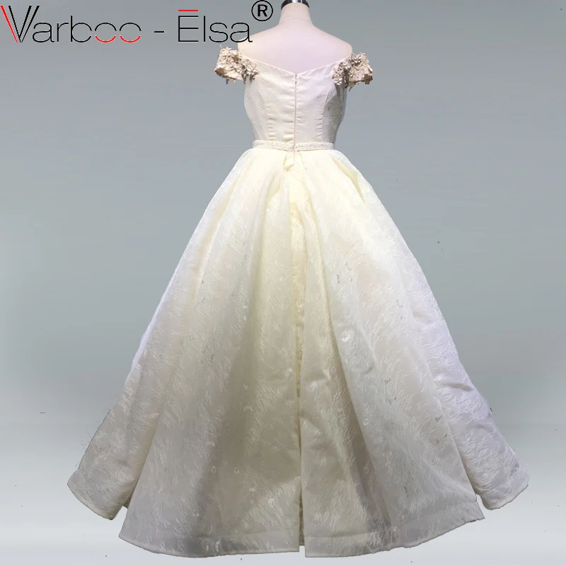 VARBOO_ELSA Королевское синее кружевное длинное торжественное вечернее платье для