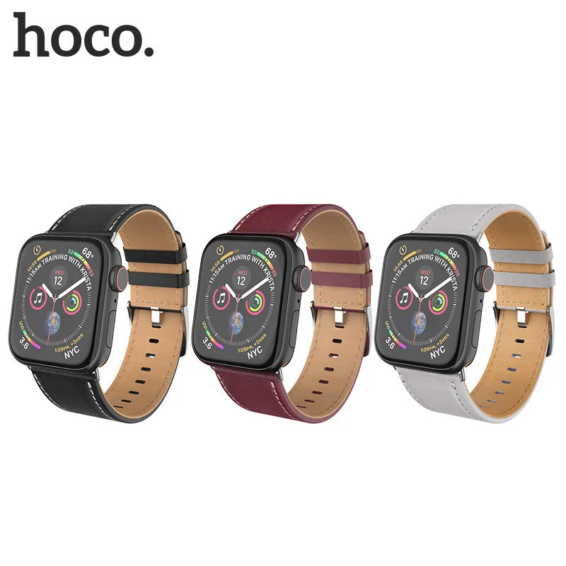 Беспроводное зарядное устройство HOCO Duke кожаный ремешок для часов Apple Watch версии