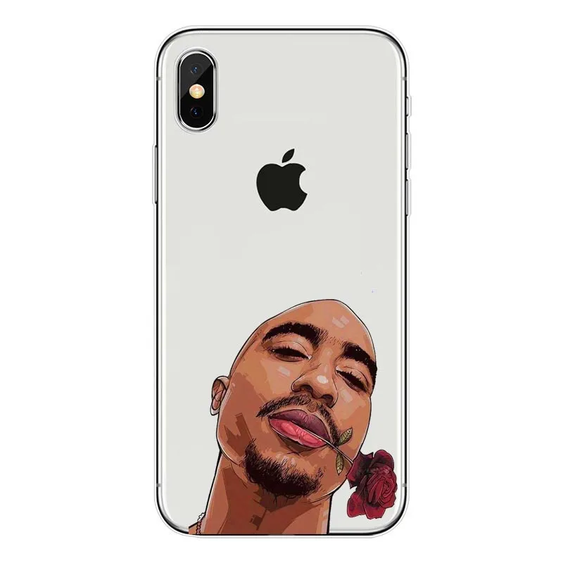 2Pac Makaveli Tupac Amaru Shakur прозрачный силиконовый мягкий чехол для телефона iPhone 6Plus 7 8 11