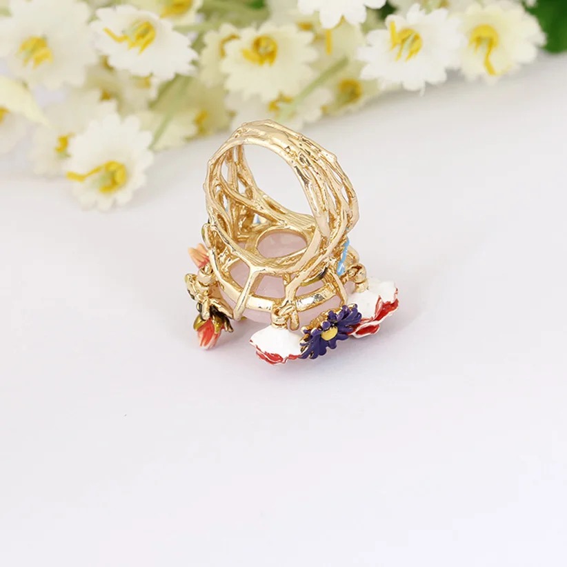 Женское роскошное кольцо Anelli Donna Bague Femme Anel с цветком сочного винограда попугая 2019