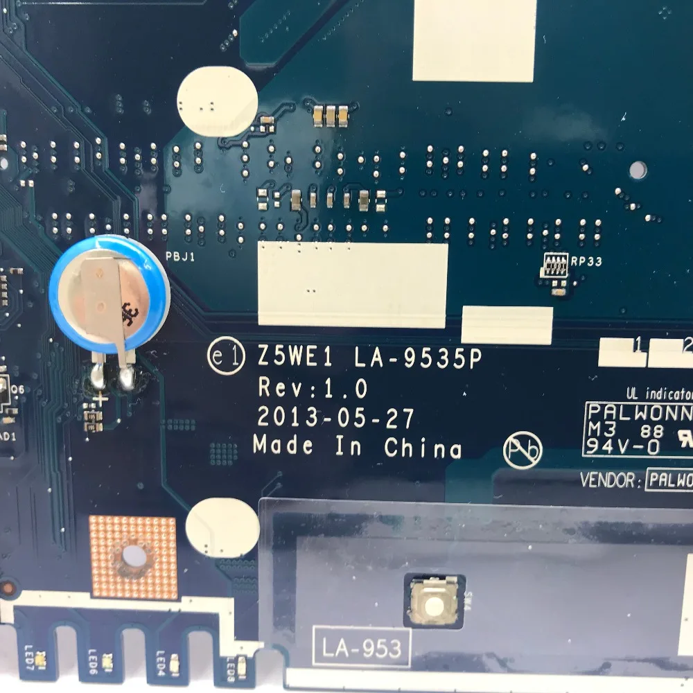 

KEFU Z5WE1 LA-9535P Mainboard For Acer aspire E1-530 E1-570 E1-570G Laptop Motherboard I3-3217U GT740-2G Test work 100% original