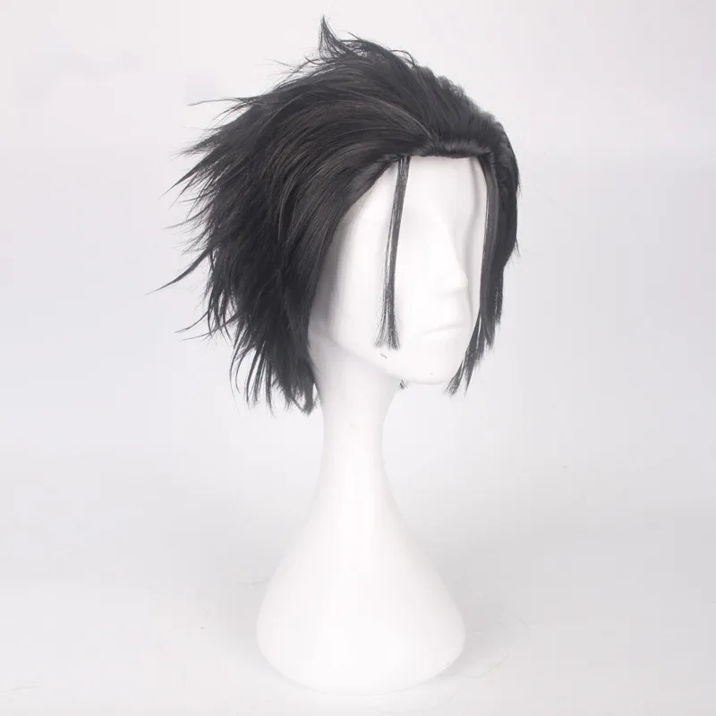 12inch Men's Black Grey Mix Hair Re:Zero kara Hajimeru Isekai Seikatsu Subaru Natsuki Short Synthetic Cosplay Wig+Wig Cap