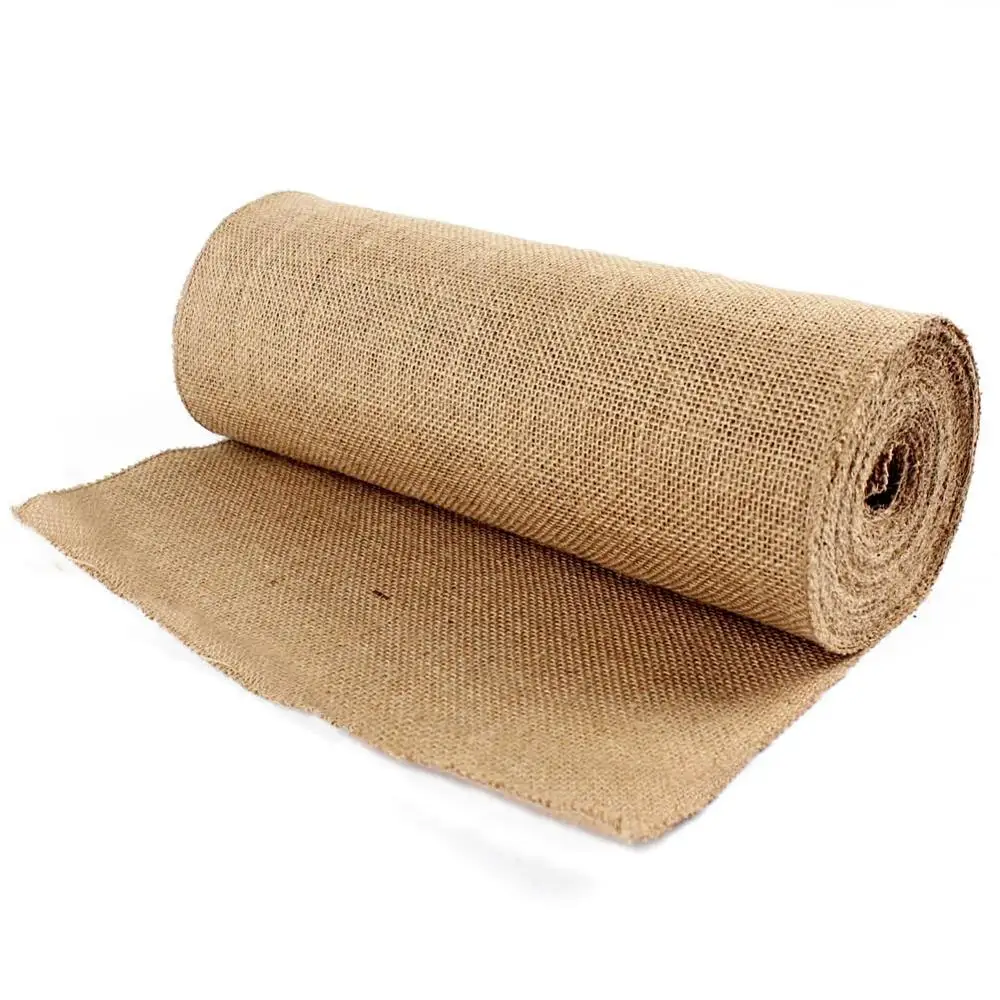 OurWarm 10 м* 33 см джутовые мешковины в рулонах Hessian Burlap настольная дорожка для свадьбы винтажное свадебное украшение стола вечерние принадлежности для мероприятий - Цвет: Белый