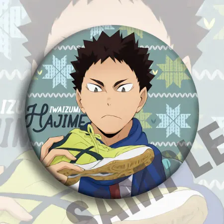 Волейбольный значок 58 мм Haikyu Nekoma средней школы волейбол Kozume Kenma Kiyoko брошь - Окраска металла: see chart