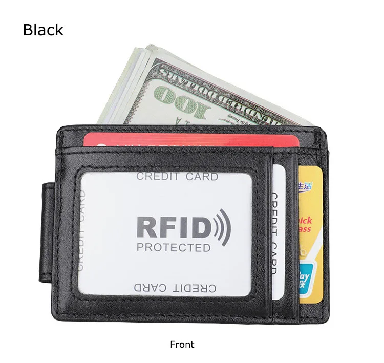 Для мужчин и Для женщин кредитной держатель для Карт RFID из натуральной кожи Бизнес держатель для карт унисекс путешествия Card наличными бумажник кошелек для денег
