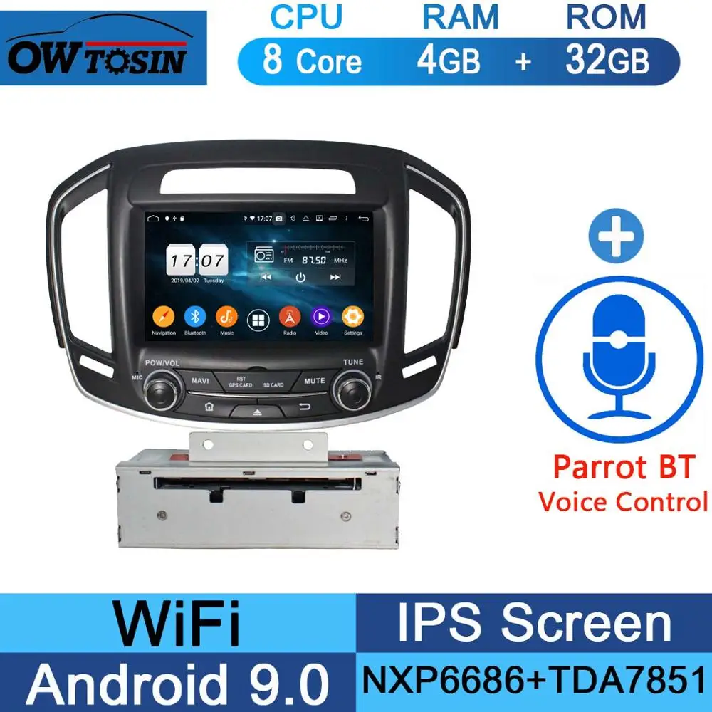 32G Parrot BT " ips 1920*1080 8 ядерный 4G+ 64G Android 9,0 автомобильный dvd-плеер для Buick Regal Vauxhall Insignia/Opel Insignia CarPlay - Цвет: 32G Parrot BT
