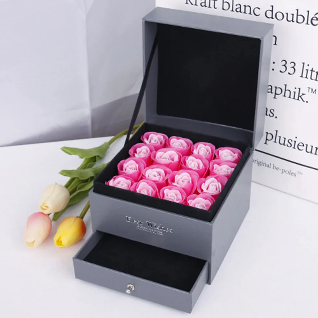 Новинка 2019 мыло с цветами розы Подарочная коробка для хранения ювелирных изделий