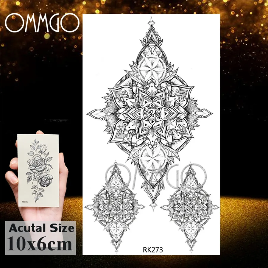 ORK273 OMMGO Геометрическая кошачья линия, Временные татуировки, наклейка, алмазная черная маленькая татуировка на заказ, сделай сам, боди-арт, наручные фальшивые татуировки для женщин и мужчин - Цвет: ORK273