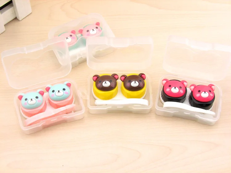 Бесплатная доставка! 1 партия = 20 комплектов! Контейнер для контактных линз с