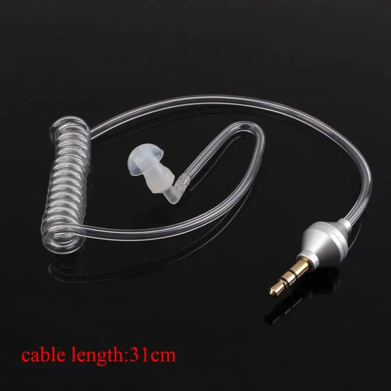 Новейший тип 3.5 мм В Ухо Анти излучения Наушники Воздушной Трубки Моно Стерео Для