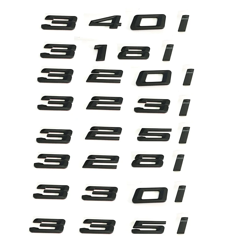 Матовый черный Автомобильный 3D логотип ABS для BMW 3-Series 318i 320i 325i 328i 330i 335i 340i значок на