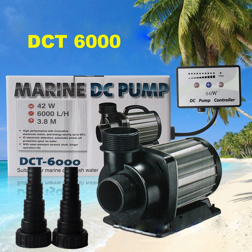

1pc DCT-6000 42W series variable flow DC aquarium pump marine freshwater controllable sitting water pump
